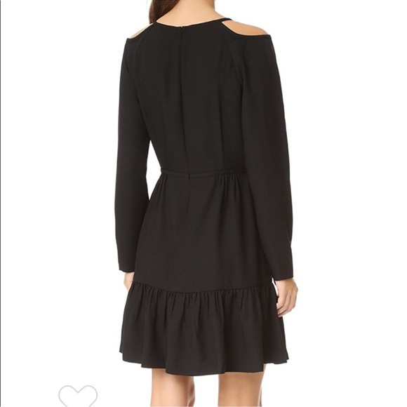 Club Monaco Black Sandraya Cold Shoulder Mini Dress - Picture 2 of 5